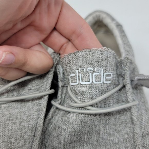 Hey Dude US Size 8 Wally Linen Iron‎ Lightweight Men's Slip On Shoes - Picture 4 of 8